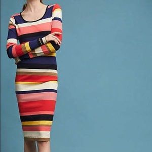 ✨HP✨ Anthropologie Vivid Striped Column Dress